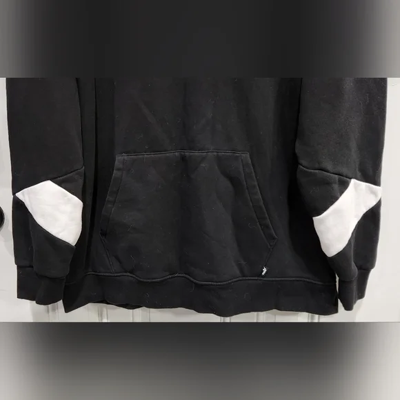 Puma black & white Rebel stripe sleeves hoodie pullover men's size 3XLT - Picture 4 of 11